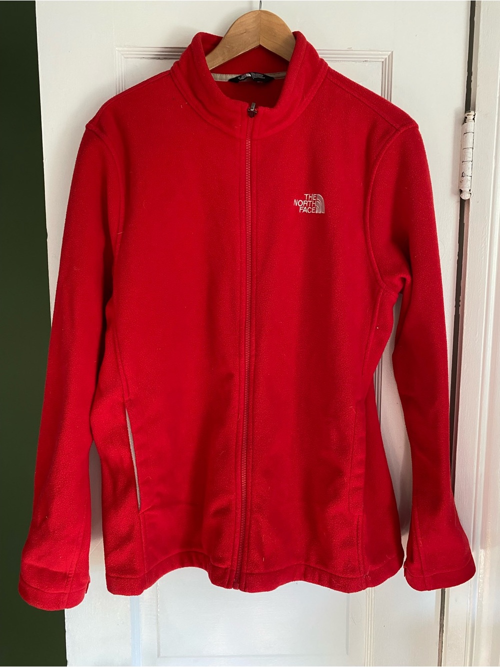The North Face Red Full-Zip Fleece Jacket
